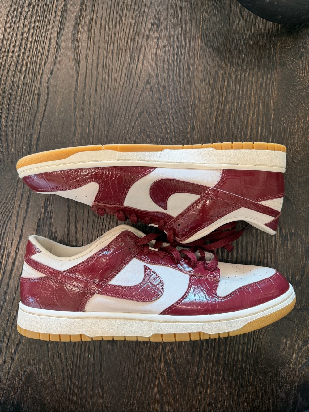Women’s Nike Dunk LX Low - Team Red Croc size 14
